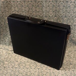 Vintage Classic Black Gucci Leather Hard Briefcase Attaché